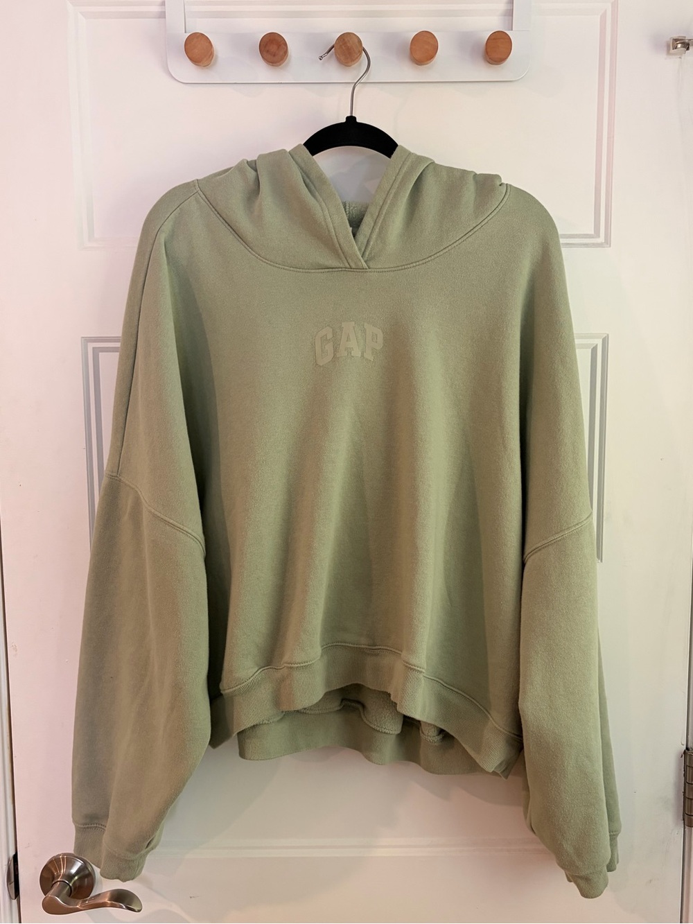 GAP Women's Sage Green Hooded Sweatshirt | XXL